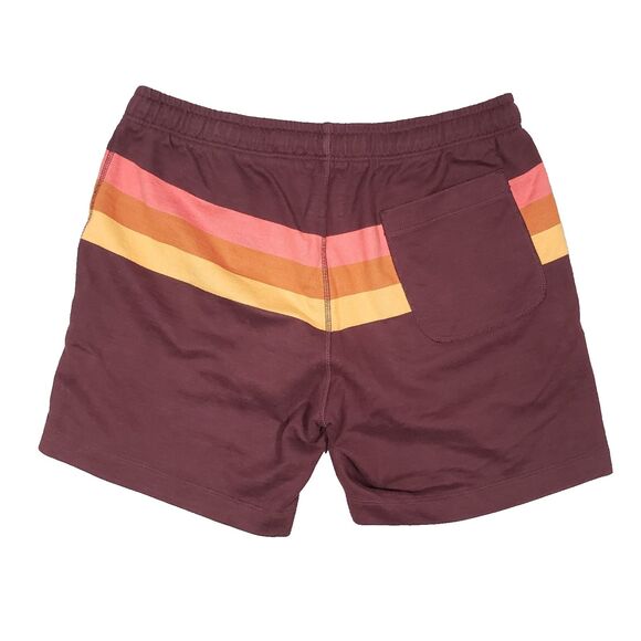 Todd Snyder x Champion 7" Engineered Stripe Warm Up Short in Oxblood Mens Large - Picture 2 of 5